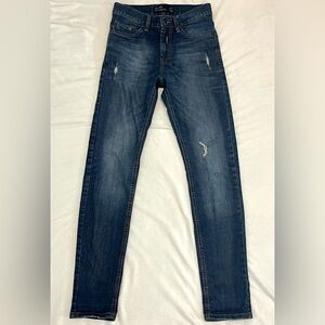 Pull&Bear Women’s Dark Blue Slightly Distressed Skinny Jeans Size 29